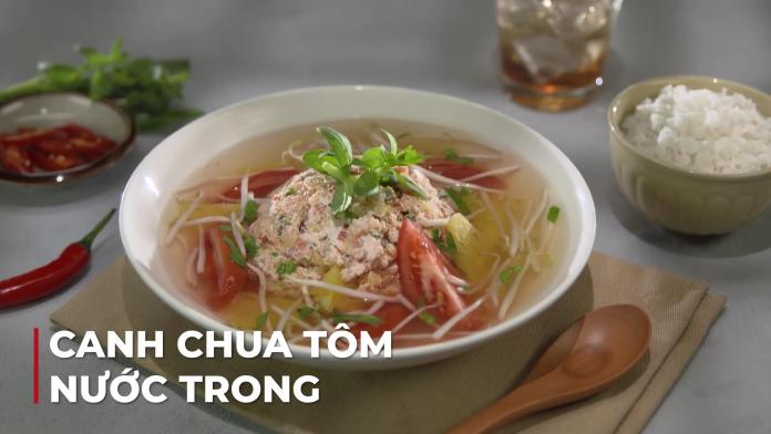 Canh chua tôm nước trong